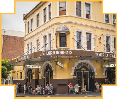 The Lord Roberts Hotel, 64 Stanley Street Darlinghurst Sydney